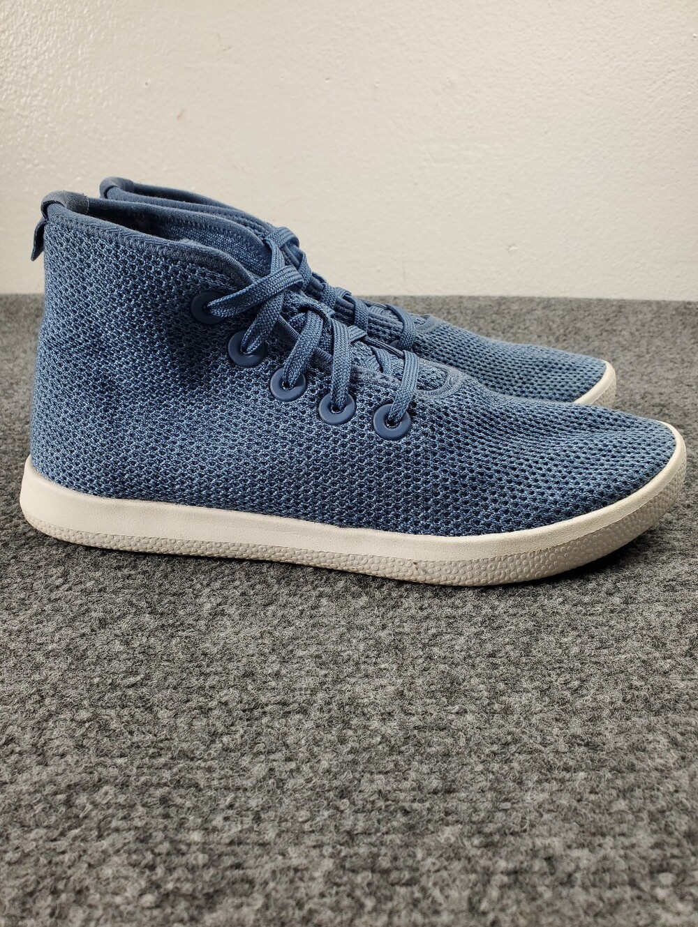 Allbirds Tree Topper High Top Sneakers Mens 9 Eucalyptus Tree Fiber Blue